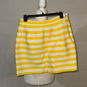 Kate spade yellow striped skirt size 8